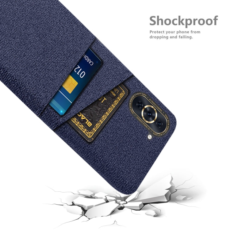 For Huawei nova 10 Pro Cloth Coated Hard Plastic Card Slots Phone Case