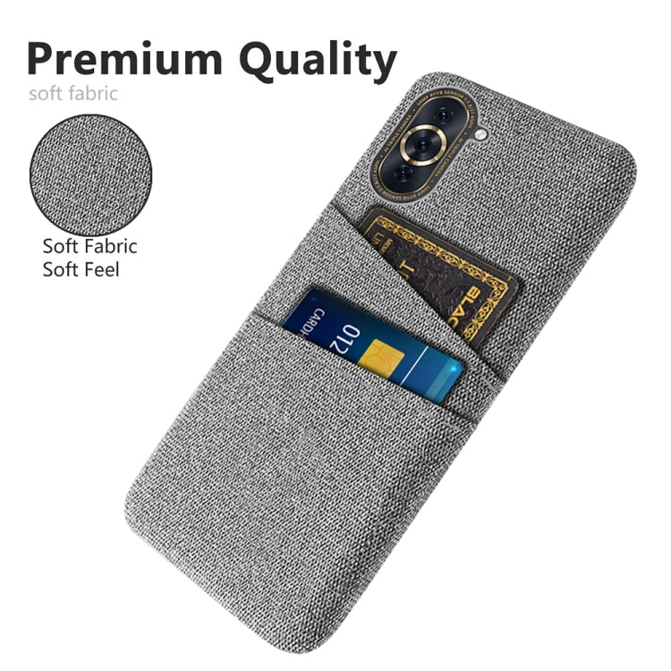 For Huawei nova 10 Pro Cloth Coated Hard Plastic Card Slots Phone Case