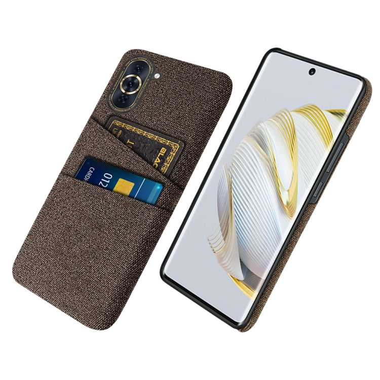 For Huawei nova 10 Pro Cloth Coated Hard Plastic Card Slots Phone Case