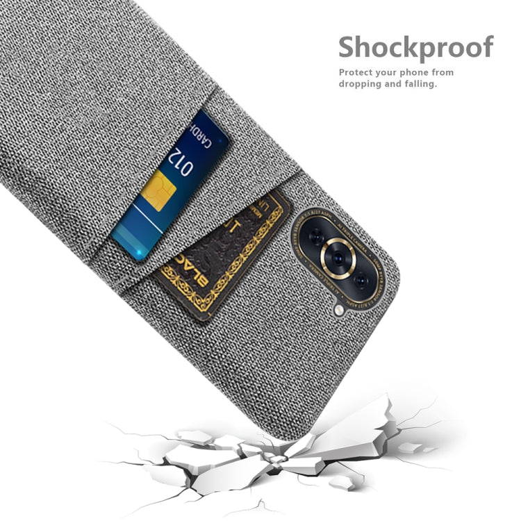 For Huawei nova 10 Cloth Coated Hard Plastic Card Slots Phone Case