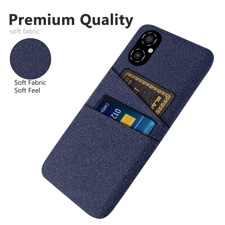 For Xiaomi Poco M4 5G Cloth Coated Hard Plastic Card Slots Phone Case