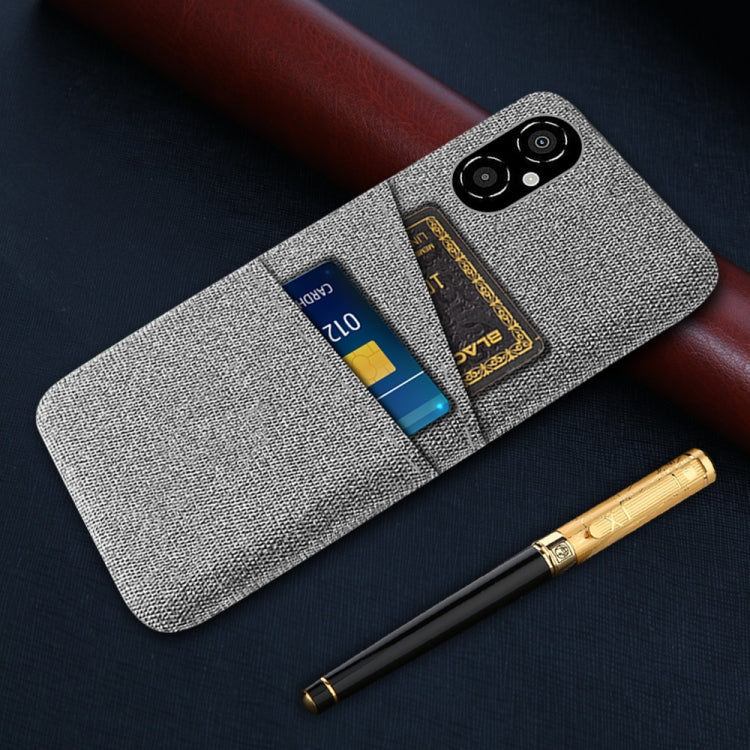 For Xiaomi Poco M4 5G Cloth Coated Hard Plastic Card Slots Phone Case