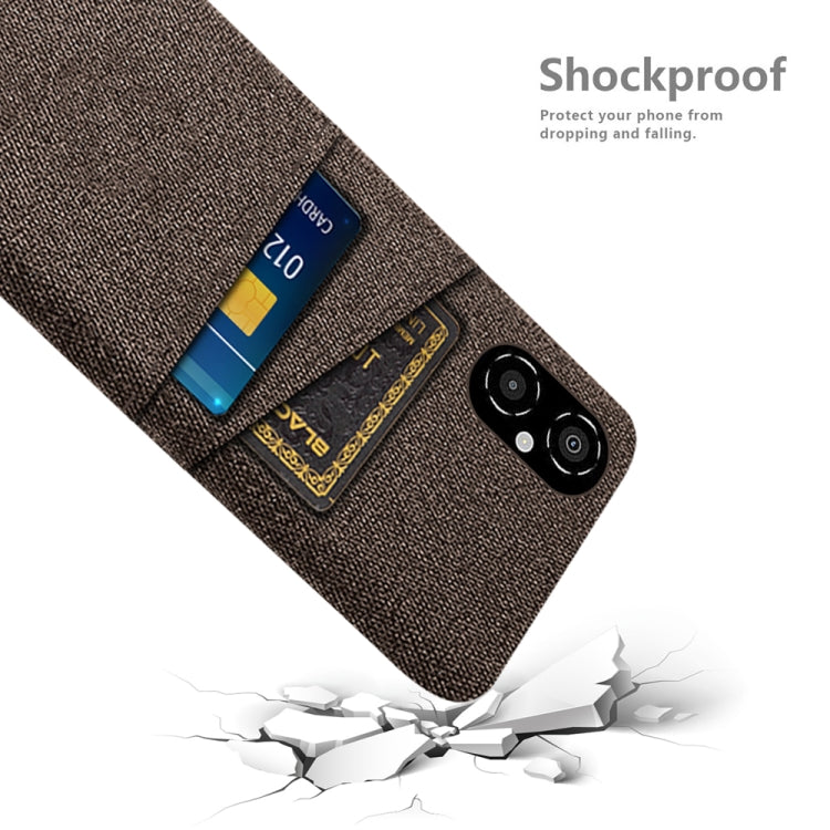 For Xiaomi Poco M4 5G Cloth Coated Hard Plastic Card Slots Phone Case
