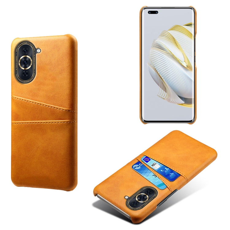 For Huawei nova 10 Pro Calf Texture Card Slots PC+PU Leather Phone Case