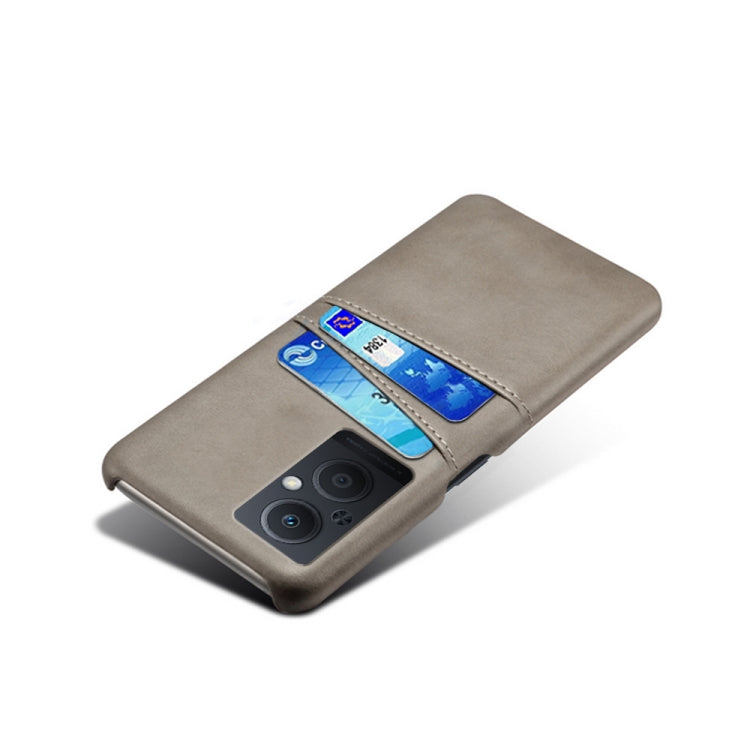 For OPPO Reno8 Lite Calf Texture Card Slots PC+PU Leather Phone Case