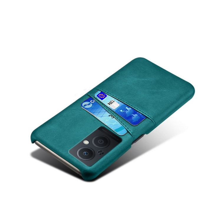 For OPPO Reno8 Lite Calf Texture Card Slots PC+PU Leather Phone Case