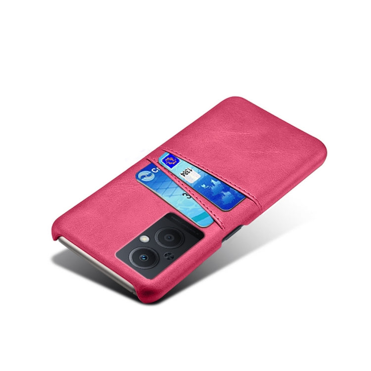 For OPPO Reno8 Lite Calf Texture Card Slots PC+PU Leather Phone Case