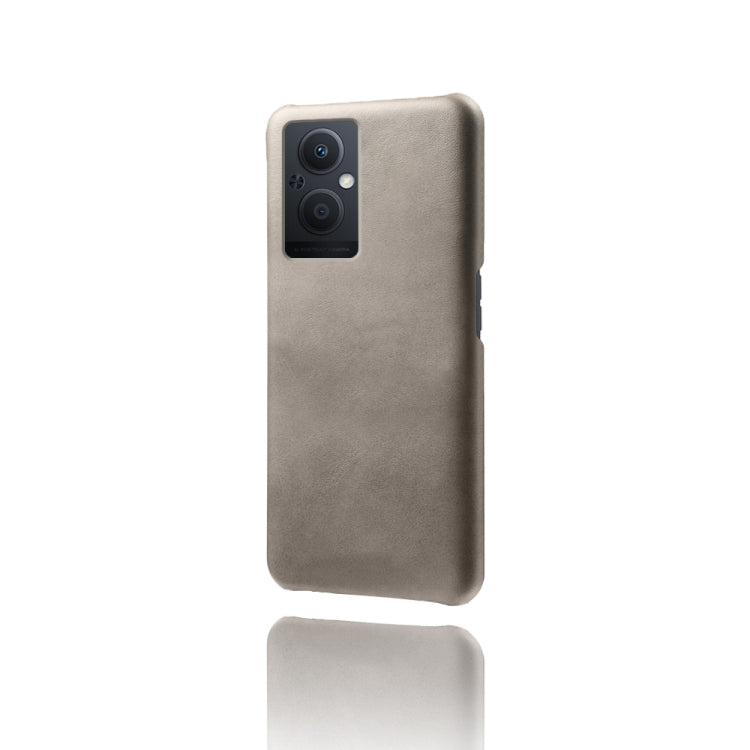 For OPPO Reno8 Lite Calf Texture PC + PU Phone Case