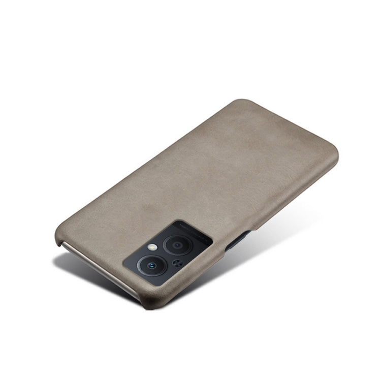 For OPPO Reno8 Lite Calf Texture PC + PU Phone Case