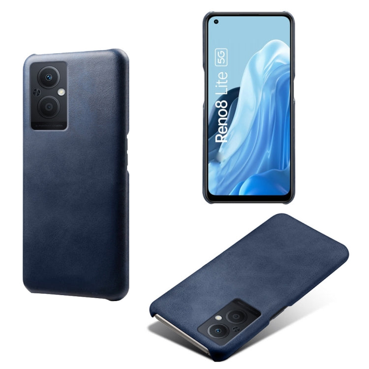 For OPPO Reno8 Lite Calf Texture PC + PU Phone Case
