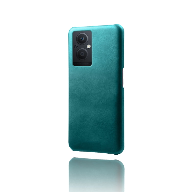 For OPPO Reno8 Lite Calf Texture PC + PU Phone Case