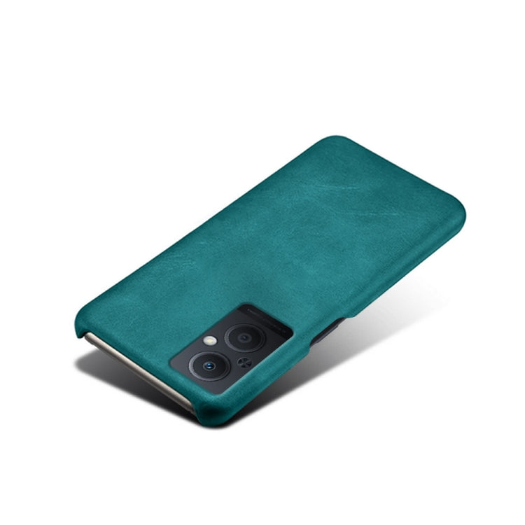 For OPPO Reno8 Lite Calf Texture PC + PU Phone Case