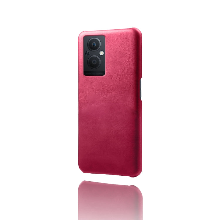 For OPPO Reno8 Lite Calf Texture PC + PU Phone Case