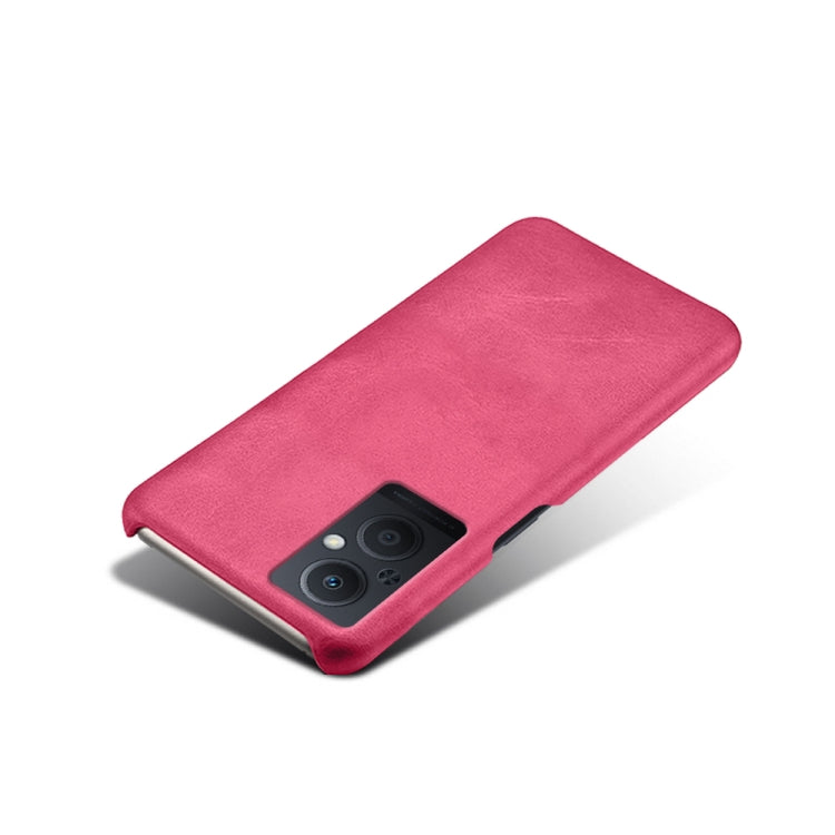 For OPPO Reno8 Lite Calf Texture PC + PU Phone Case