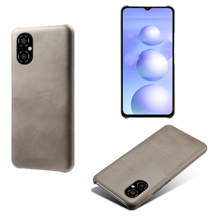 For Xiaomi Poco M4 5G Calf Texture PC + PU Phone Case