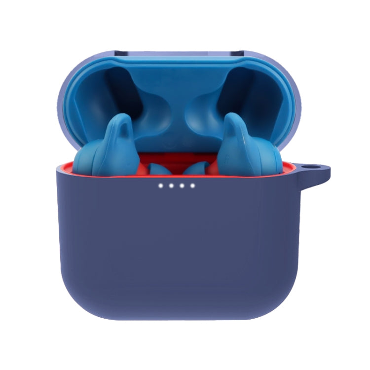 Pure Color Bluetooth Earphone Silicone Protective Case with Carabiner For Skullcandy Indy Evo