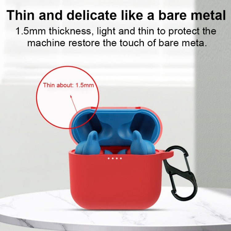 Pure Color Bluetooth Earphone Silicone Protective Case with Carabiner For Skullcandy Indy Evo
