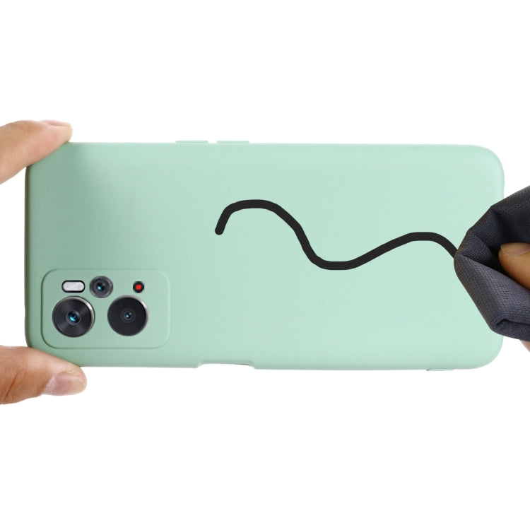 For OPPO K10 4G Pure Color Liquid Silicone Shockproof Full Coverage Phone Case