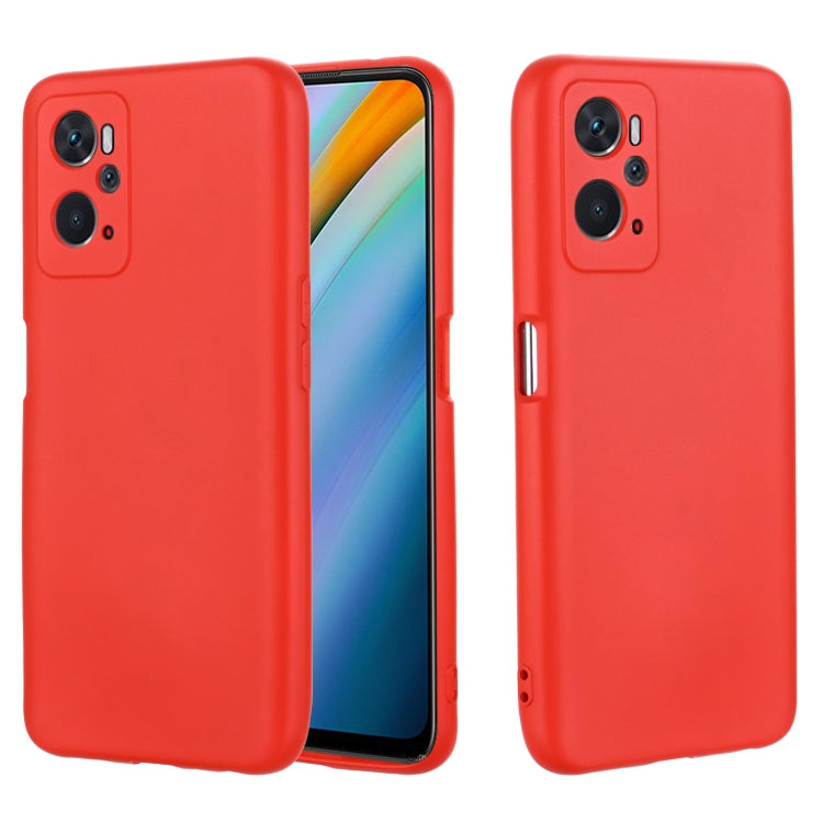For OPPO K10 4G Pure Color Liquid Silicone Shockproof Full Coverage Phone Case