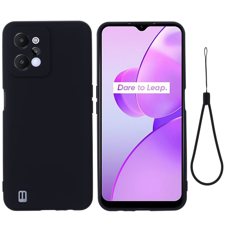 For Realme C31 4G Pure Color Liquid Silicone Shockproof Full Coverage Phone Case