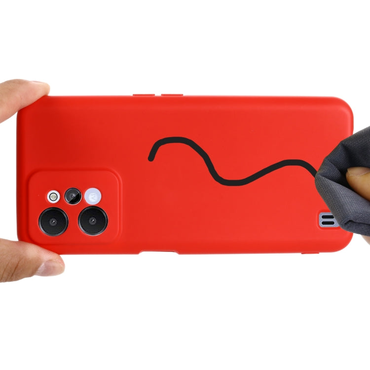 For Realme C31 4G Pure Color Liquid Silicone Shockproof Full Coverage Phone Case