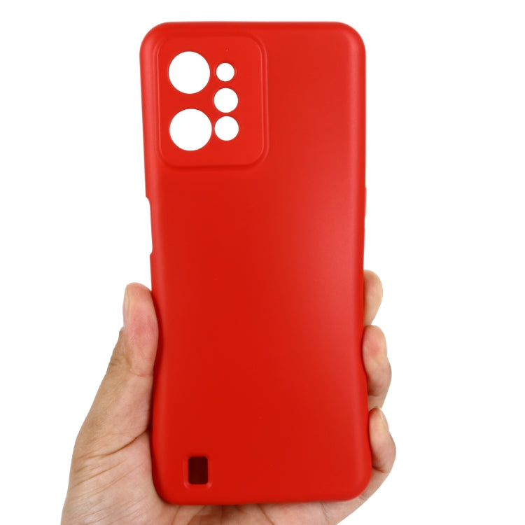 For Realme C31 4G Pure Color Liquid Silicone Shockproof Full Coverage Phone Case