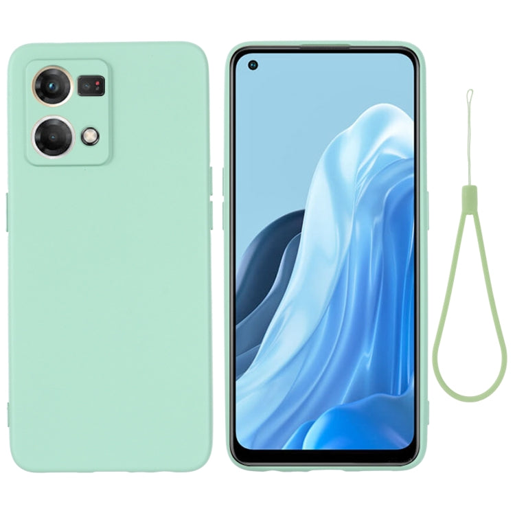For OPPO Reno 7 4G Global/F21 Pro 4G Pure Color Liquid Silicone Shockproof Full Coverage Phone Case