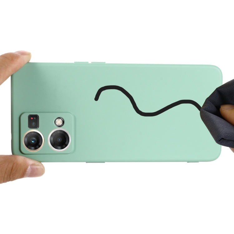 For OPPO Reno 7 4G Global/F21 Pro 4G Pure Color Liquid Silicone Shockproof Full Coverage Phone Case