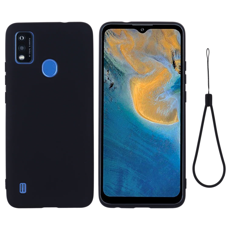 For ZTE Blade A51 2021 Pure Color Liquid Silicone Shockproof Full Coverage Phone Case