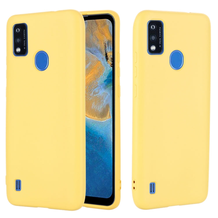 For ZTE Blade A51 2021 Pure Color Liquid Silicone Shockproof Full Coverage Phone Case