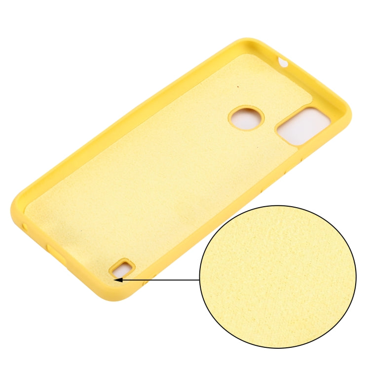 For ZTE Blade A51 2021 Pure Color Liquid Silicone Shockproof Full Coverage Phone Case