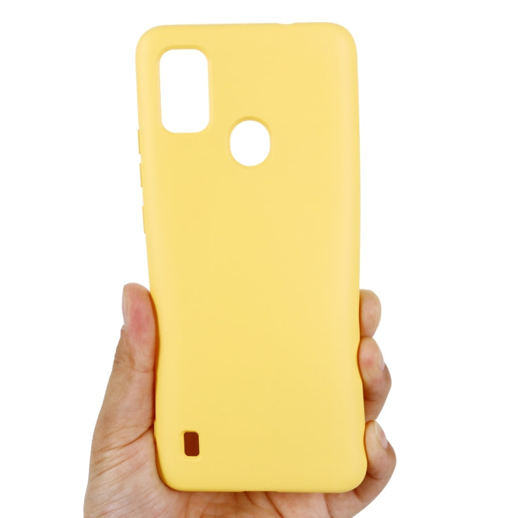 For ZTE Blade A51 2021 Pure Color Liquid Silicone Shockproof Full Coverage Phone Case
