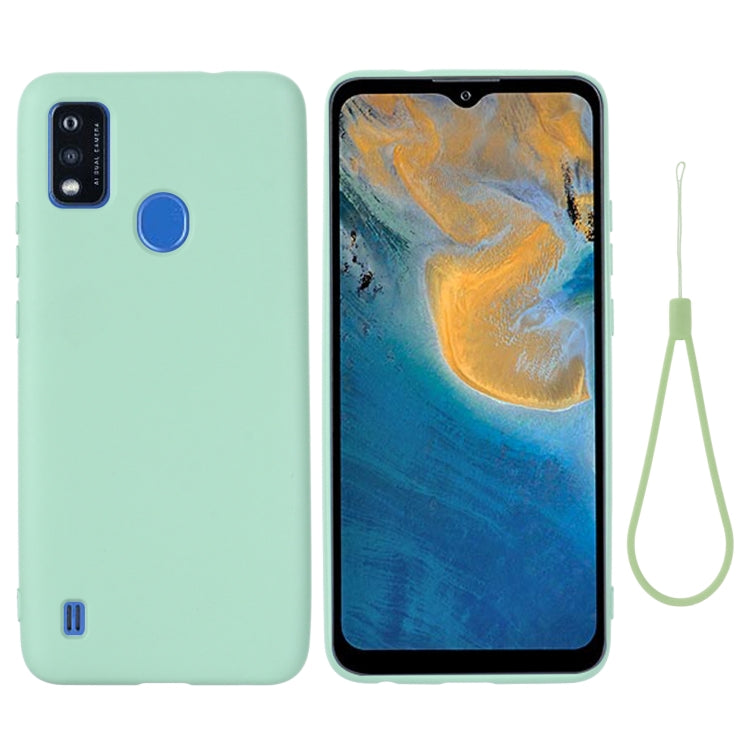 For ZTE Blade A51 2021 Pure Color Liquid Silicone Shockproof Full Coverage Phone Case