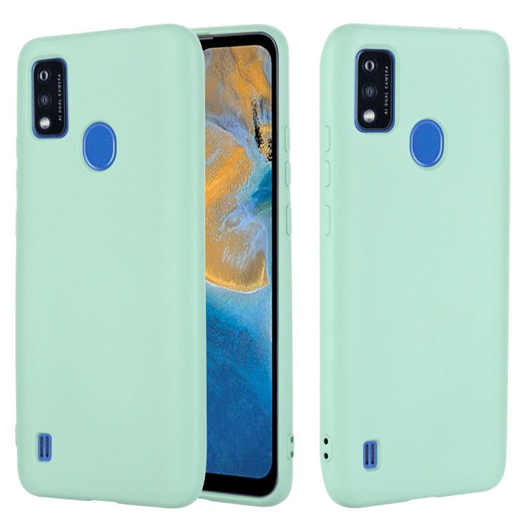 For ZTE Blade A51 2021 Pure Color Liquid Silicone Shockproof Full Coverage Phone Case