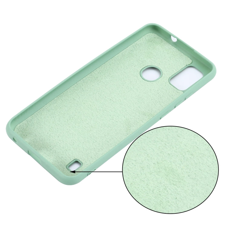 For ZTE Blade A51 2021 Pure Color Liquid Silicone Shockproof Full Coverage Phone Case