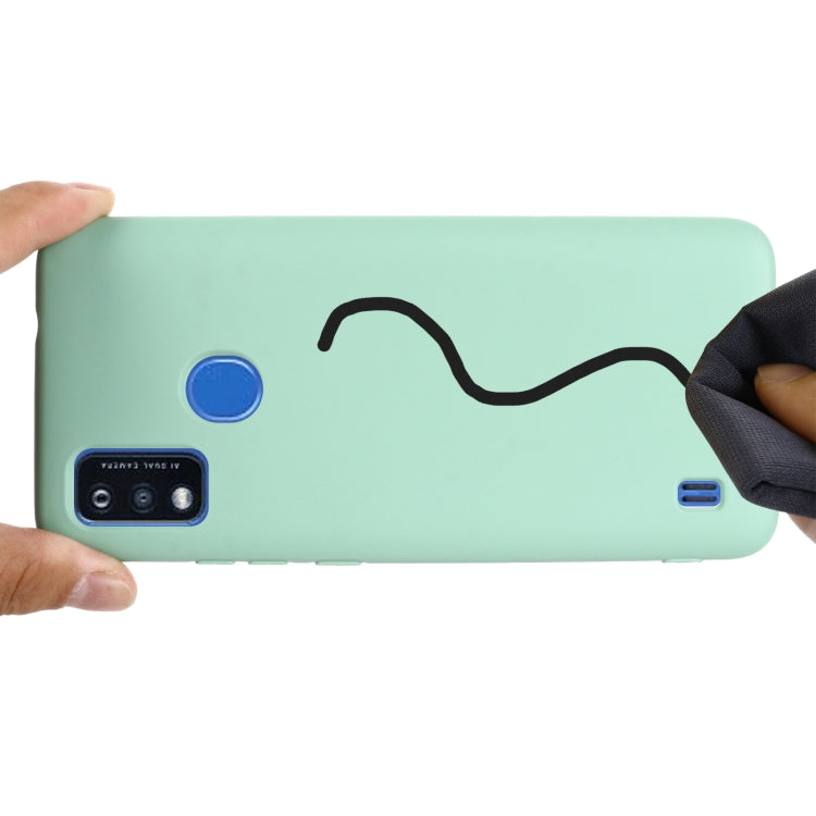 For ZTE Blade A51 2021 Pure Color Liquid Silicone Shockproof Full Coverage Phone Case
