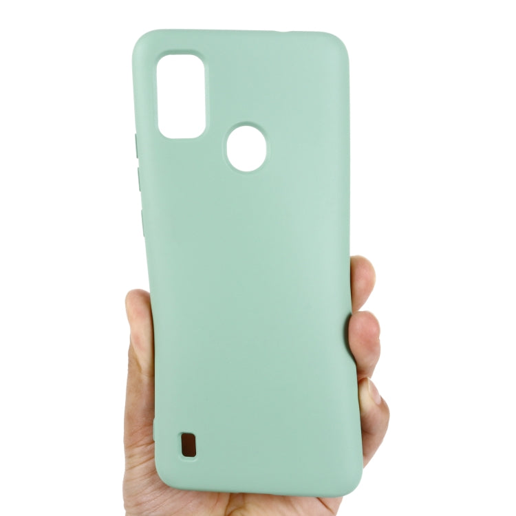 For ZTE Blade A51 2021 Pure Color Liquid Silicone Shockproof Full Coverage Phone Case