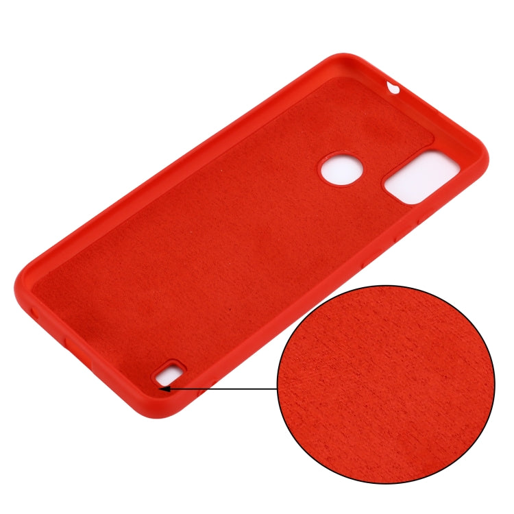 For ZTE Blade A51 2021 Pure Color Liquid Silicone Shockproof Full Coverage Phone Case