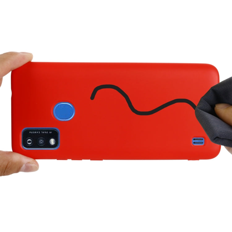 For ZTE Blade A51 2021 Pure Color Liquid Silicone Shockproof Full Coverage Phone Case