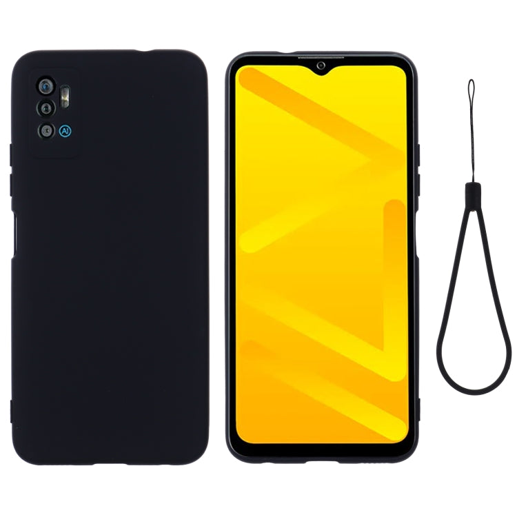 For ZTE Blade A71 2021 Pure Color Liquid Silicone Shockproof Full Coverage Phone Case