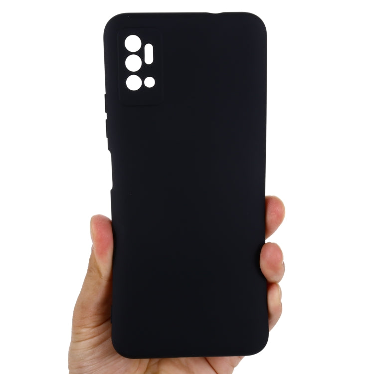 For ZTE Blade A71 2021 Pure Color Liquid Silicone Shockproof Full Coverage Phone Case