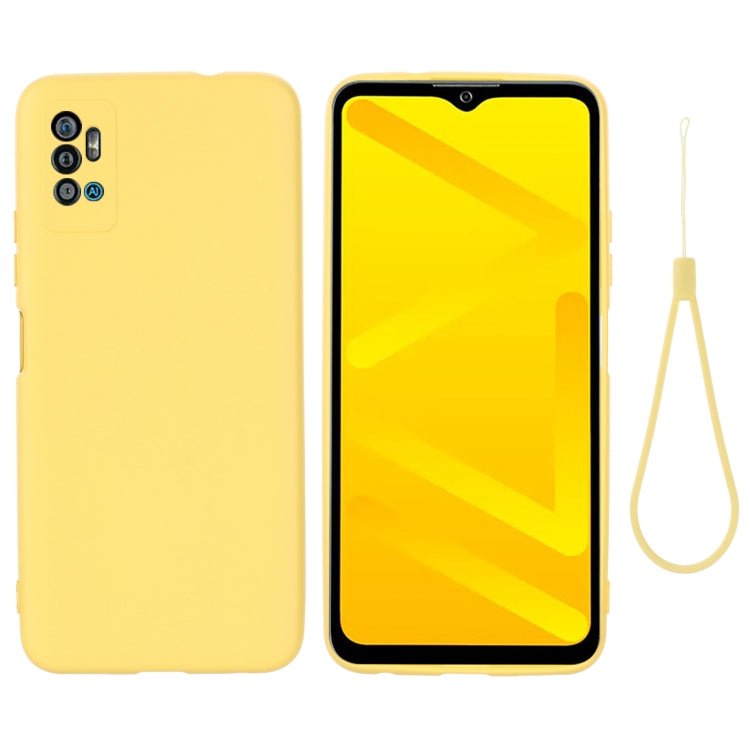 For ZTE Blade A71 2021 Pure Color Liquid Silicone Shockproof Full Coverage Phone Case