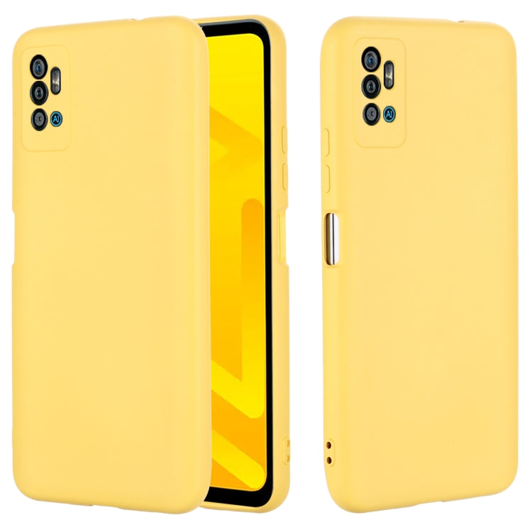For ZTE Blade A71 2021 Pure Color Liquid Silicone Shockproof Full Coverage Phone Case