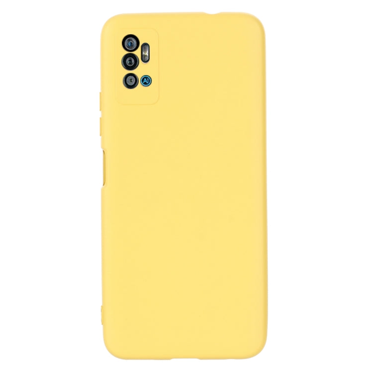 For ZTE Blade A71 2021 Pure Color Liquid Silicone Shockproof Full Coverage Phone Case