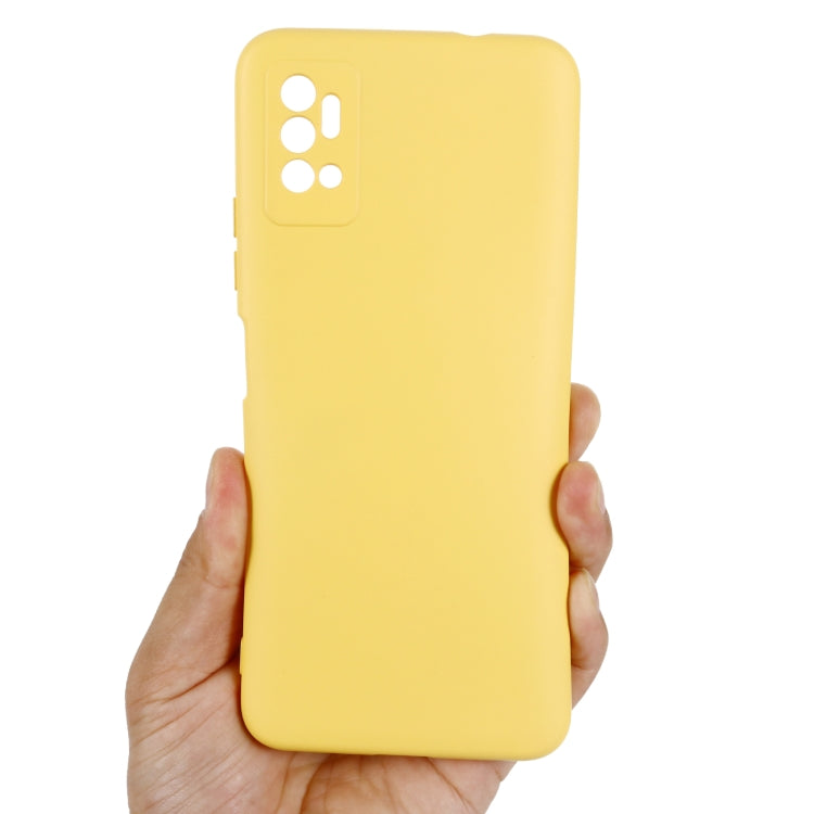 For ZTE Blade A71 2021 Pure Color Liquid Silicone Shockproof Full Coverage Phone Case