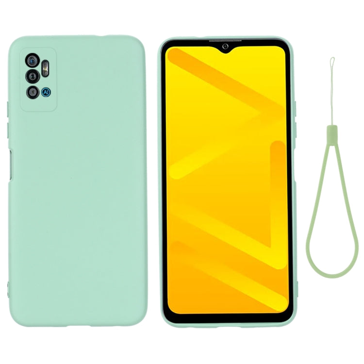 For ZTE Blade A71 2021 Pure Color Liquid Silicone Shockproof Full Coverage Phone Case