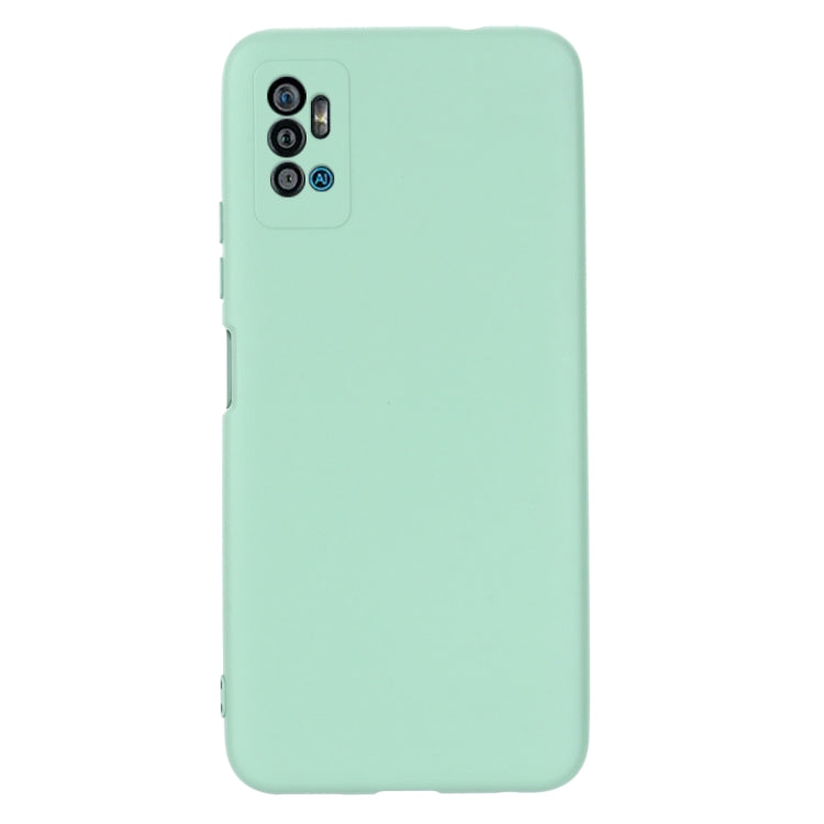 For ZTE Blade A71 2021 Pure Color Liquid Silicone Shockproof Full Coverage Phone Case