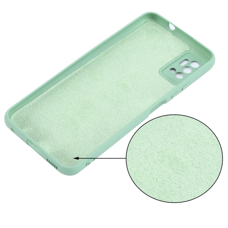 For ZTE Blade A71 2021 Pure Color Liquid Silicone Shockproof Full Coverage Phone Case