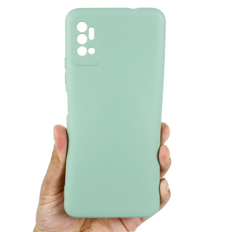 For ZTE Blade A71 2021 Pure Color Liquid Silicone Shockproof Full Coverage Phone Case