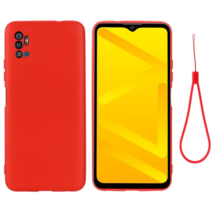 For ZTE Blade A71 2021 Pure Color Liquid Silicone Shockproof Full Coverage Phone Case